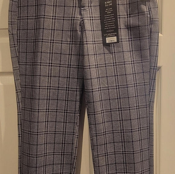 LIVERPOOL JEANS COMPANY MADONNA SLIM ANKLE PLAID PANTS / TROUSERS - Picture 6 of 7